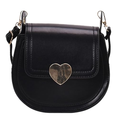 Garneck Retro Umhängetasche Damen Schultertasche Vintage Stil Vielseitige Crossbody Bag für Alltag Shopping Party Modische Kompakte Satteltasche in Schwarz Praktische Begleiterin für von Garneck