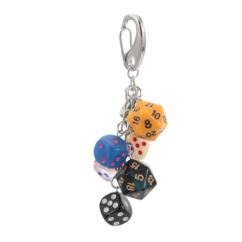 Garneck Retro Würfel Schlüsselanhänger Metall Langebiger Würfel Anhänger für Taschen Geldbörsen Rucksäcke für Männer und Frauen Vielseitiger Schlüsselring für Alltag und Party von Garneck