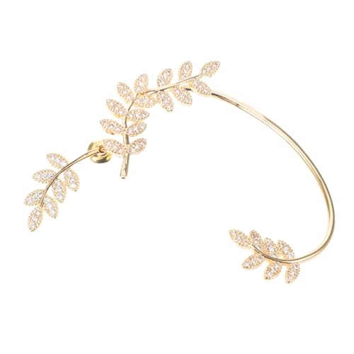 Garneck Rhinestone Ohrklemme Metall Crawler Earring Baum Ohrschmuck Damen Party Schmuck Goldener Abnehmbarer Ear Jacket mit Hypoallergenem für Elegante Anlässe von Garneck