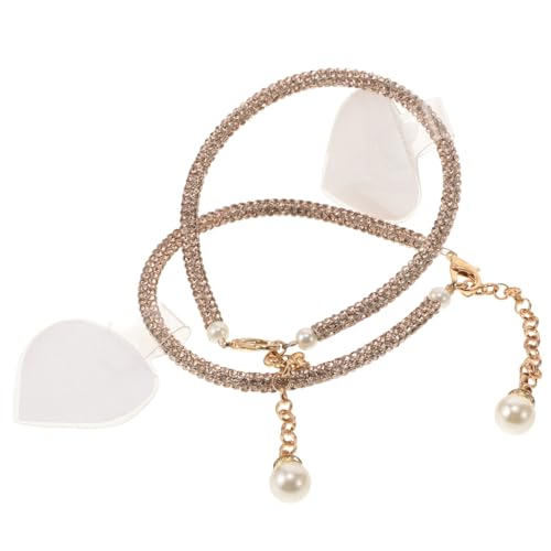 Garneck Rhinestone Quasten Fußkettchen für Damen Strapazierfähige Metallkette mit Perlen Eleganter High Heel Riemchen Schmuck Komfortable Fußkette für Pumps und Riemchen High Heels von Garneck