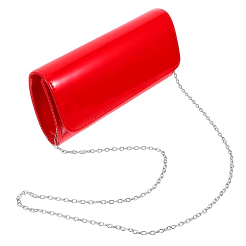 Garneck Rote PU Damen Clutch Handtasche für Abendveranstaltungen Sichere Verschlussfunktion Vielseitig für Partys Hochzeiten Tanzabende und Formelle Anlässe Modisches Accessoire für von Garneck