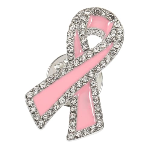 Garneck Rote Schleifen brosche mit Strass Zierliche Metall anstecknadel für Brustkrebs bewusstsein Leichter Charity lapelpin für Kleidung Taschen Hüte für Awareness monate und Events von Garneck