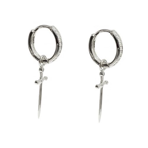 Garneck Runde Dangle Loop Ohrringe mit Design und Funkelnden Strasssteinen Ohrhänger für Damen Langlebiger Schmuck für Alltag und Besondere Anlässe von Garneck