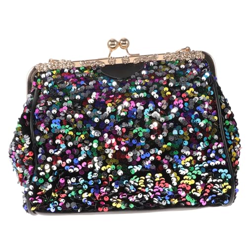 Garneck Schicke Damen Schultertasche mit Modischen Pailletten Kompakte Umhängetasche für Alltag und Party Multifunktional Robust und Leicht für Smartphone Kosmetik und Dokumente von Garneck
