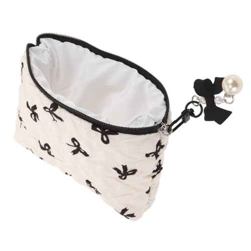 Garneck Schicke Kosmetiktasche Damen mit Schleifen Robuste Pflegeleichte Kulturtasche für Make Up und Reise Elegantes Design Praktische Aufbewahrung für Kosmetik und Toilettenartikel Garneck Schicke Kosmetiktasche Damen mit Schleifen Robuste Pflegeleichte Kulturtasche für Make Up und Reise Elegantes Design Praktische Aufbewahrung für Kosmetik und Toilettenartikel von Garneck