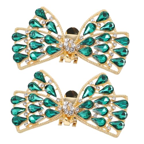 Garneck Schimmernde Strass Schleifen Schuhclips für Damen Abnehmbare Schuhschnallen für Hochzeiten Partys und Stilvolle Schuhschmuck Accessoires mit Chic Bowknot Design von Garneck