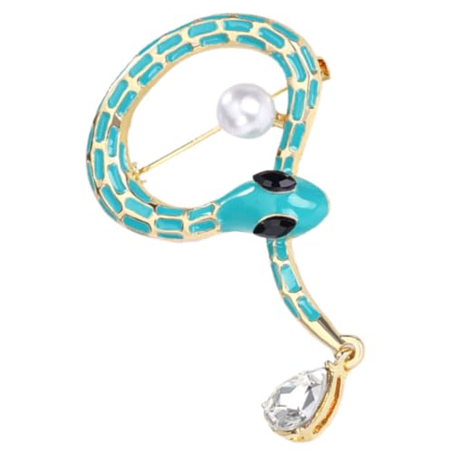 Garneck Schlangen brosche für Damen Cartoon Design mit Perle und Emaille Schmuck Anstecker für Kleidung Schal Taschen und Hüte Langlebiger Legierungs pin Modisches Revers accessoire von Garneck