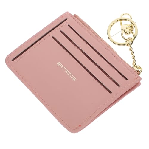 Garneck Schlüsselanhänger Damen Geldbörse Stilvolle Kleine Geldbörse für Alltag Einfaches Design mit Mehreren Kartenfächern Rosa von Garneck
