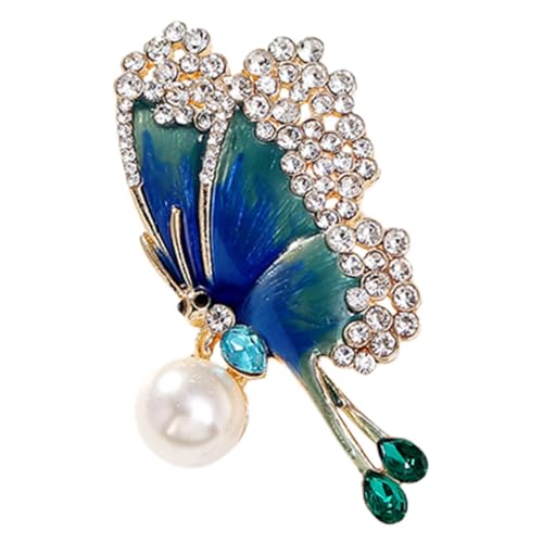 Garneck Schmetterling Brosche Strass Vintage Anstecknadel aus Legierung für Kleidung und Accessoires Dekorativ Robust Vielseitig für Damen und Mädchen Geschenkidee zu Weihnachten und von Garneck