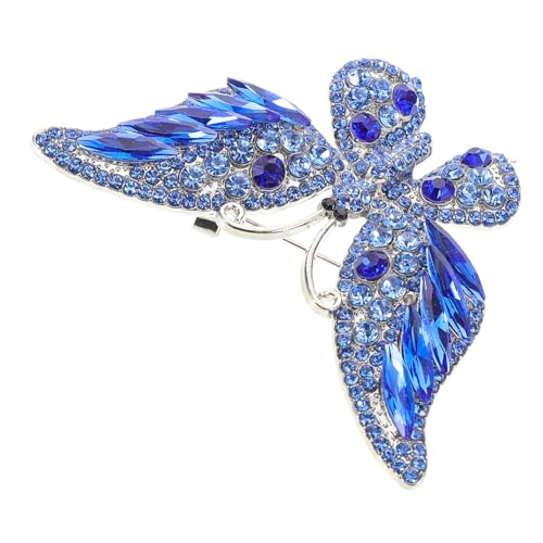 Garneck Schmetterlings Brosche Strass und Legierung Insektenanstecknadel für Damen Stilvolles Schmuck Accessoire für Kleidung und Schals von Garneck
