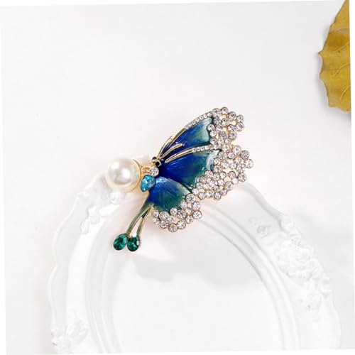 Garneck Schmetterlingsbrosche mit Strasssteinen Anstecknadel für Damen Vielseitige Kleidung Brosche für Anzug Schal und Mantel Langlebige Dekoratives Accessoire für Frauen von Garneck