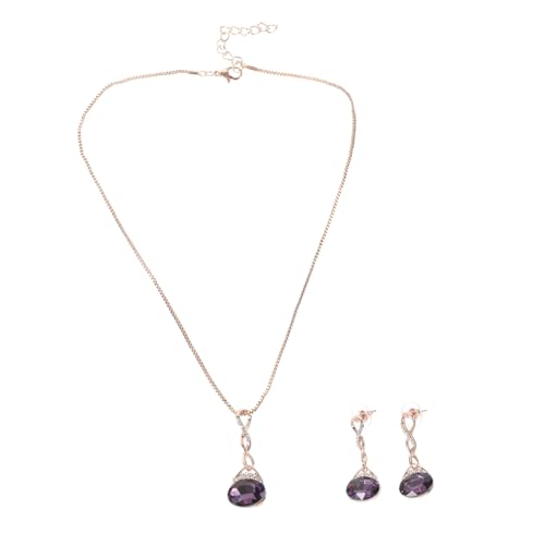 Garneck Schmuckset Damen Teilig Kette Ohrringe Set Modisch Elegant für Hochzeiten Partys Braut Zubehör Langlebig Stilvoll von Garneck