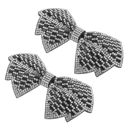 Garneck Schuh Dekorationsanhänger mit Strassbesetzter Schleife DIY Schuhschmuck für Hochzeit Party Selbstklebende Langlebige Schuhverzierung für Damen von Garneck