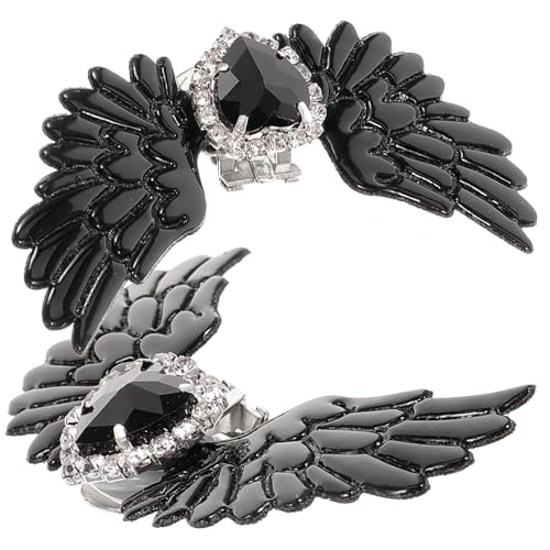 Garneck Schuhclips Damen Strassherz Flügel Dekorativ Leicht Installierbar Für Hochzeit Party Alltag von Garneck