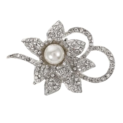 Garneck Zarte Schuhclips Abnehmbare Strass Schnallen Kunstperlen Schuhschmuck für Damen Blumige Schuhdekoration für Hochzeit und Party von Garneck