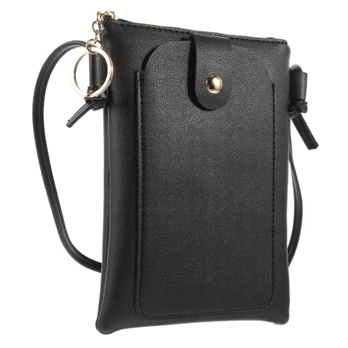 Garneck Schultertasche Damen Handytasche Mini Crossbody Bag Schwarz Langlebiges Material Modisch und Praktisch Verstellbarer Umhängegurt für Handy Karten und Geldbörse von Garneck