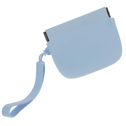 Garneck Selbstschließende Kleine Silikon Geldbörse für Damen Tragbare Kompakte Münztasche Vielseitige Aufbewahrung für Reisen und Alltag Leicht Robust Design in Hellblau von Garneck