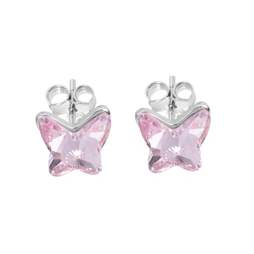 Garneck Silber Ohrstecker mit Leichtem Rosa Kreative Damen Ohrringe Allergikerfreundlich Schlichtes Design Angenehm zu Tragen für Frauen und Mädchen von Garneck