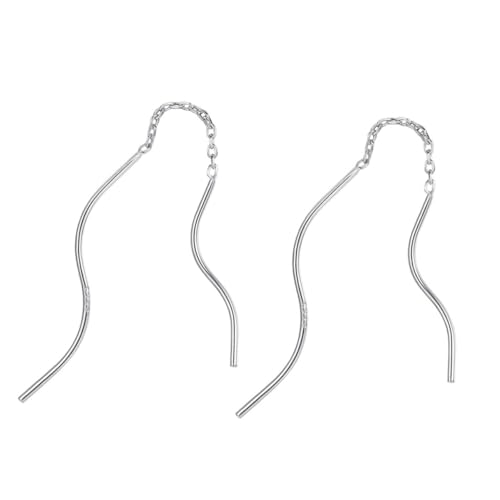 Garneck Silber Quasten Ohrstecker Damen Modisch Leicht Tragbar Schmuck für Frauen Alltag Hochzeit Party von Garneck