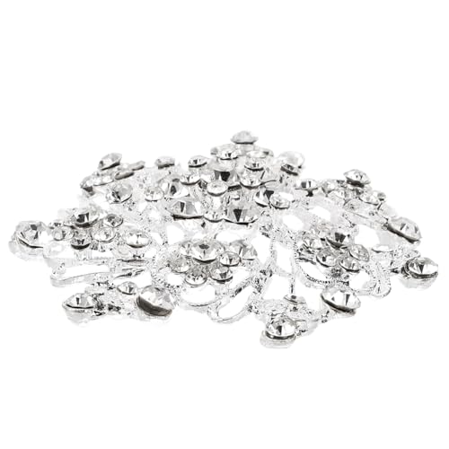 Garneck Silberne Blumenbrosche Damen mit Funkelnden Kristallsteinen Anstecknadel für Kleidung Schal und Mantel Dekorativer Pin für Alltag Party und Festliche Anlässe von Garneck