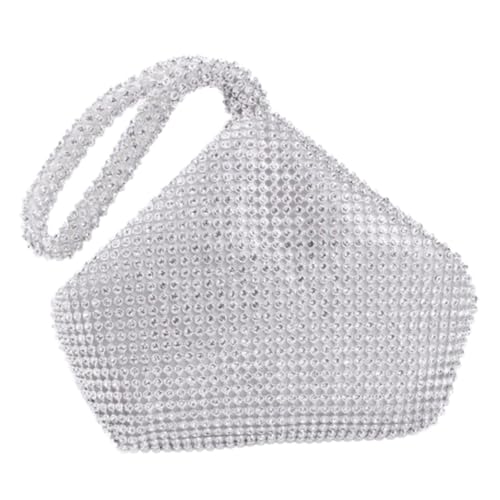 Garneck Strass Handtasche Für Party Tasche Aus Polyesterfaser Mit Strasssteinen Geldbörse Für Damen Handy Tasche Zum Aufbewahren Von Geld Und Karten von Garneck