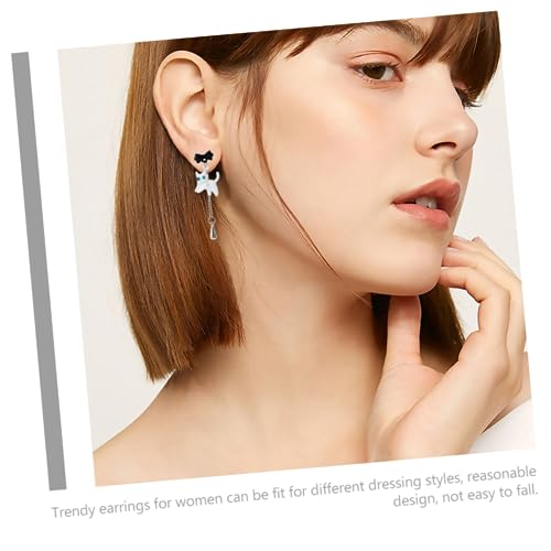 Garneck Silberne Katzenohrringe mit Strass Leichte Langlebige Ohrstecker für Damen Niedliche Tier Designs Hypoallergen als für Frauen von Garneck