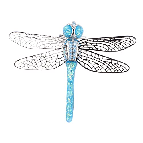 Garneck Silberne Libellen Brosche Emaille Schmuck Pin Modischer Anstecker für Damen Geburtstag Muttertag Stilvoller Insektenschmuck für Kleidung und Accessoires von Garneck