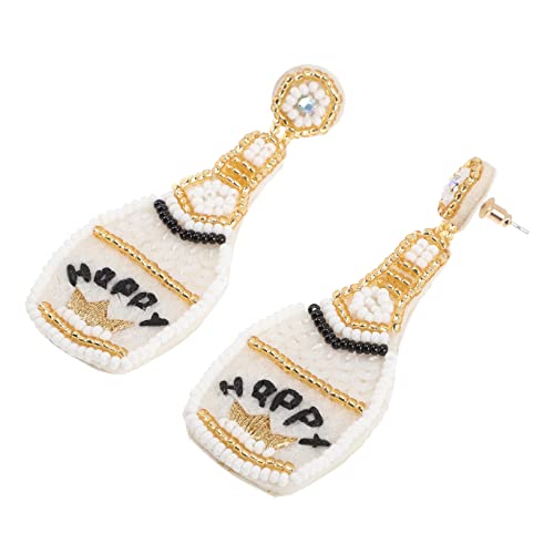 Garneck Sommer Ohrringe für Frauen Leichte Statement Rice Bead Ohrhänger mit Glitzer Pailletten für Strand Party und Alltag Passend zu Sport und Freizeitkleidung von Garneck