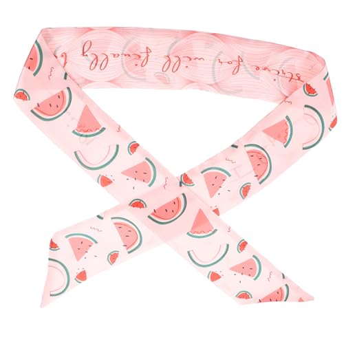 Garneck Sommerliches Stirnband Damen Haarband mit Obstmuster Weiches Seidenschal Haarband für Mädchen Modisches Haaraccessoire Vielseitig Einsetzbar für Alltag Party und Strand von Garneck