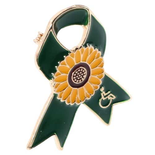 Garneck Sonnenblumen Anstecknadel mit Schleifen Design Dekorative Brosche für Frauen Modischer Badge zur Unterstützung von Menschen mit Behinderung für Pullover Kleid und Anzug von Garneck