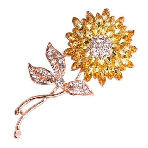Garneck Sonnenblumen Brosche Legierung für Damen Anstecknadel für Kleidung Schal Anzug Vielseitige Dekoration für Partys und Anlässe Langlebig und von Garneck