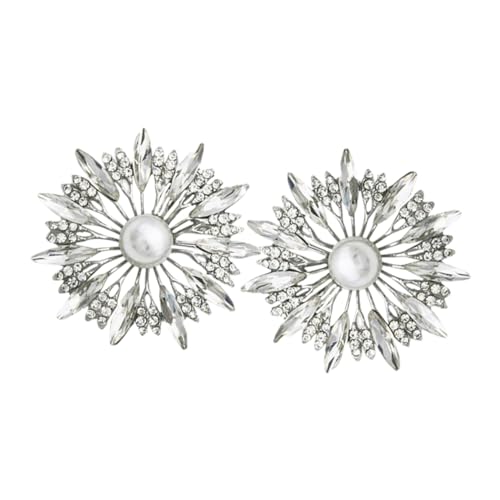 Garneck Sonnenblumen Schuhclips mit Strass Abnehmbare Dekoration für Damen Elegantes Schuhzubehör für Hochzeiten und Partys Glanzvolle Accessoires für Hohe Schuhe von Garneck