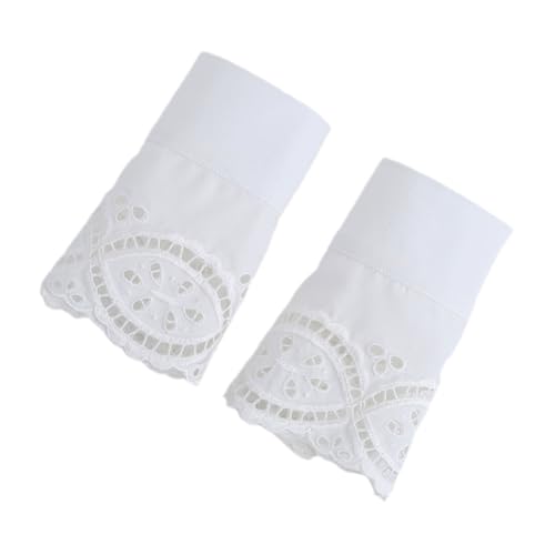 Garneck Spitzenbesetzte Fingerlose Spitzen Handgelenkmanschetten mit Rüschen Dekorative Atmungsaktive Netzstoff Accessoires für Lolita Mode Vielseitig für Alltag und Festliche Anlässe von Garneck