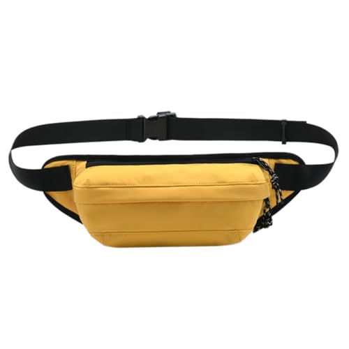 Garneck Sportliche Damen Bauchtasche Gelb Robuste Verschleißfeste Crossbody Umhängetasche Verstellbar und rutschfest für Outdoor Laufen und Alltag Modisches Accessoire für Dynamische von Garneck