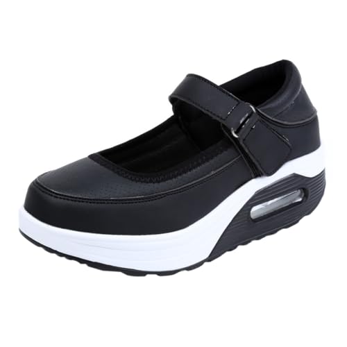 Garneck Sportschuhe Damen mit Dicker Sohle Atmungsaktiv Flexibel rutschfest Modisch für Alltag und Sport Geeignet von Garneck