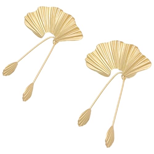 Garneck Statement Ohrhänger für Frauen Fan Förmige Drop Ohrringe aus Langlebiger Legierung Langlebig und Hautfreundlich Vielseitig Kombinierbar Eleganter Schmuck für Teenager und Damen von Garneck