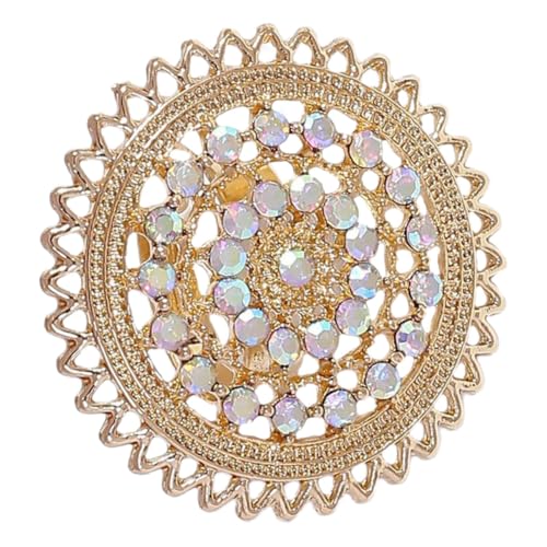 Garneck Statement Ring Damen Vintage Stil Hohlring mit Funkelnden Ziersteinen Auffälliger Goldfarbener Schmuck für Frauen Modisches Accessoire für Besondere Anlässe und Geschenkideen von Garneck