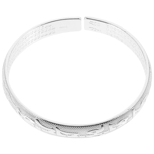 Garneck Sterling Silber Armreif Herren Damen Breiter Verstellbarer Kupfer Bangle Leichter Unisex Modeschmuck Hautfreundlicher Schmuck Elegantes für Geburtstag und Weihnachten von Garneck