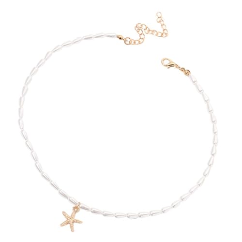 Garneck Sternanhänger Perlenhalskette für Damen Choker Halskette Handgefertigter Schmuck für Besondere Anlässe Perfektes für Mutter Frau Tochter oder Freunde von Garneck