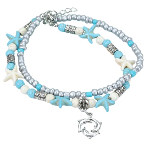 Garneck Strand Fußkette Damen Verstellbares Boho Armband mit Charms für Strand Hochzeit Besondere Anlässe Perfektes für Frauen und Freundinnen von Garneck