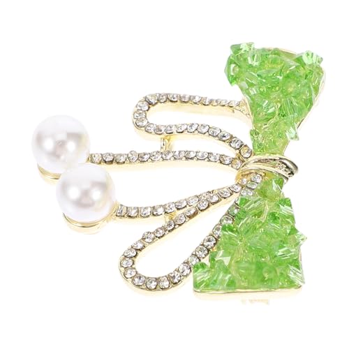 Garneck Vintage Strass Brosche für Damen Schleifenbrosche Metall Anstecknadel für Kleidung Hochzeits und Festtagsaccessoire Zartes Schmuckstück mit Glitzersteinen von Garneck