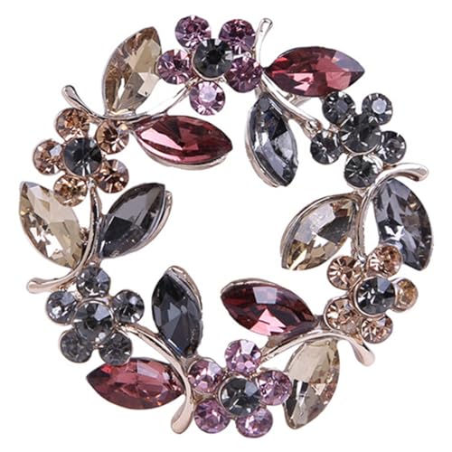 Garneck Blumen Brosche Mit Strass Glitzer Anstecknadel Damen Schmuck Für Revers Tasche Oder Alltag von Garneck