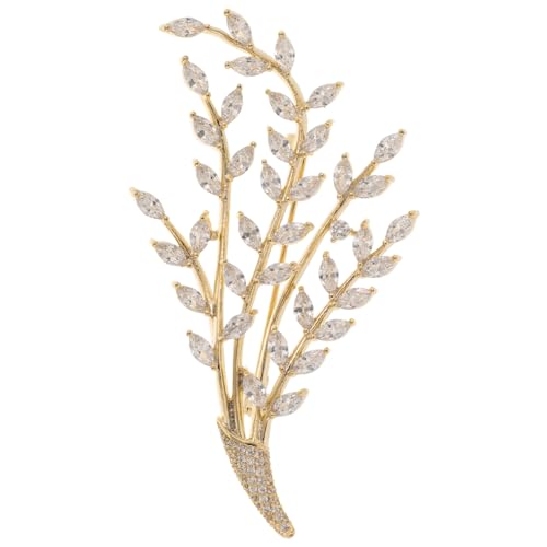 Garneck Strassbrosche mit Funkelnden Kristallen Kreative Kupfer anstecknadel Modischer Schal Hemdclip Elegante Brosche für Damen Zuverlässiger Halt Kleiderschäden Geschenk von Garneck