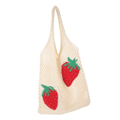 Garneck Strawberry Handtasche für Damen Wunderschöne Gehäkelte Umhängetasche mit Großem Stauraum für Strand Reisen und Alltag Langlebige Handgefertigte Tragetasche Apricot Garneck Strawberry Handtasche für Damen Wunderschöne Gehäkelte Umhängetasche mit Großem Stauraum für Strand Reisen und Alltag Langlebige Handgefertigte Tragetasche Apricot von Garneck