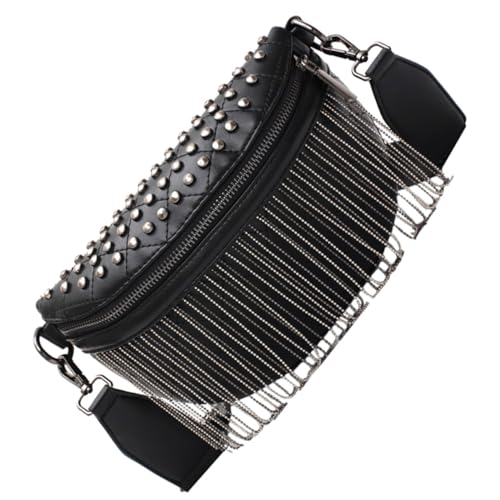 Garneck Stylische Damen Crossbody Umhängetasche mit Quasten und Nieten Praktischer Fanny Pack für Einkäufe Reisen und Partys Leicht und Tragbar für Gelegenheiten Garneck Stylische Damen Crossbody Umhängetasche mit Quasten und Nieten Praktischer Fanny Pack für Einkäufe Reisen und Partys Leicht und Tragbar für Gelegenheiten von Garneck