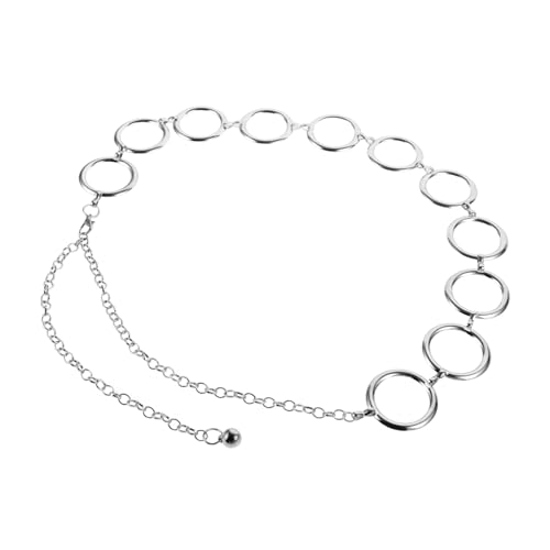 Garneck Taillenkette Metall Gürtel Damen Verstellbar Glänzend Bauchketten für Partys und Festivals von Garneck