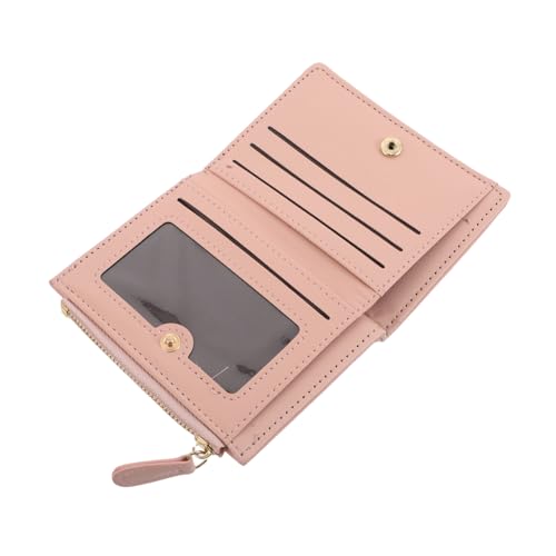 Garneck Süße PU Geldbörse mit Zwei Fächer für Karten und Münzen für Reisen und Täglichen Gebrauch Rosa von Garneck