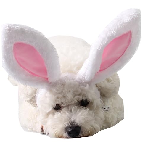 Garneck Süßes Hasenohren Haustier Haarreif mit Elastischem Band Verstellbar für Kleine Hunde und Katzen Bequemes Kostümzubehör für Halloween Weihnachten und Party Niedliches von Garneck