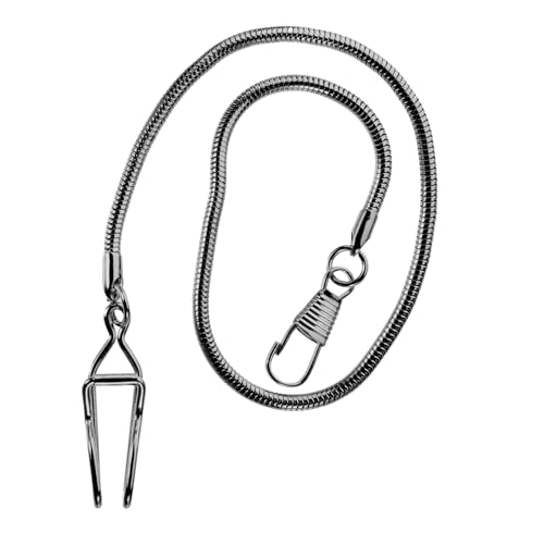 Garneck Taschenuhrkette Clip Design Legierung Retro Lange Uhrenkette für Herren Taschenuhr Zubehör für Formelle Anlässe von Garneck