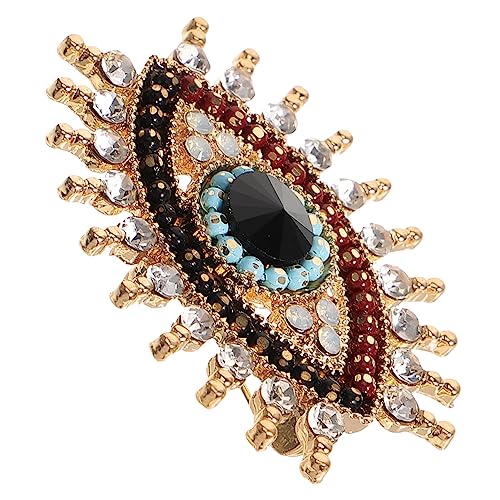 Garneck Teufelsaugen Brosche Strass Pin für Kleidung und Taschen Elegantes Design Einfach zu Tragen Langlebiges Material für Alltag und Besondere Anlässe von Garneck